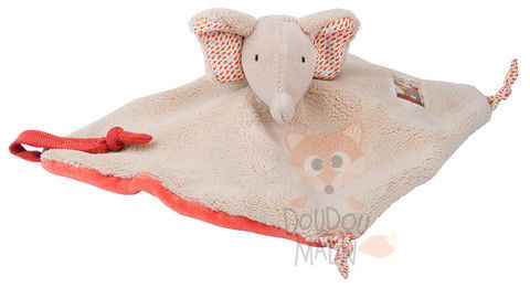  les papoums baby comforter elephant beige pink 